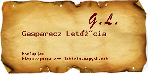 Gasparecz Letícia névjegykártya
